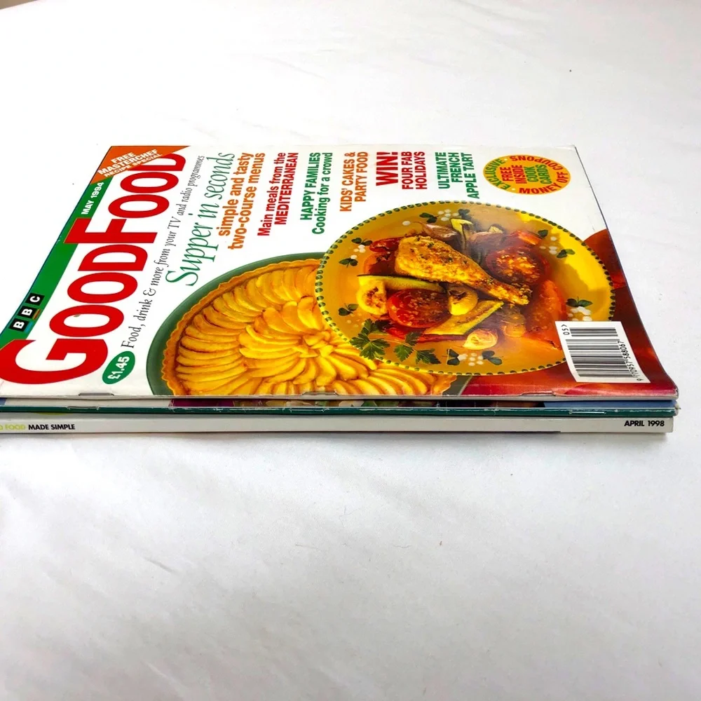 BBC Good Food Magazines Lot of 3 British Food April 1993 April 1998 May 1994